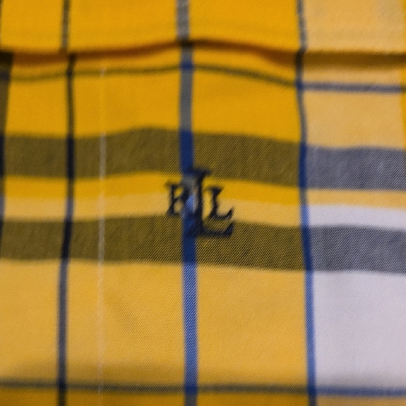 Ralph Lauren Yellow and Brown Plaid Shirt - Picture 6 of 7